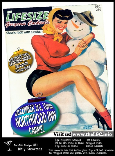 Sitting on the snowman's lap is chilly.
